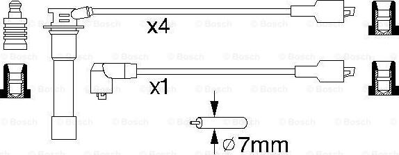 BOSCH 0 986 356 795 - Kit cavi accensione autozon.pro