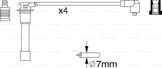 BOSCH 0 986 356 742 - Kit cavi accensione autozon.pro