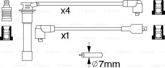 BOSCH 0 986 356 760 - Kit cavi accensione autozon.pro