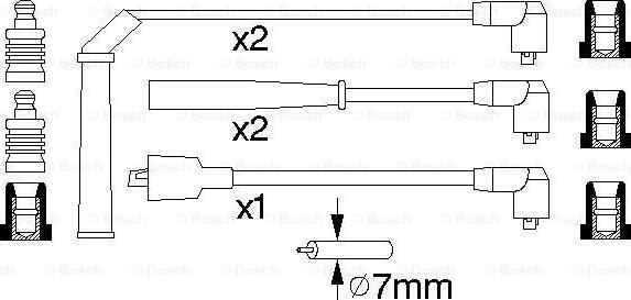 BOSCH 0 986 356 730 - Kit cavi accensione autozon.pro