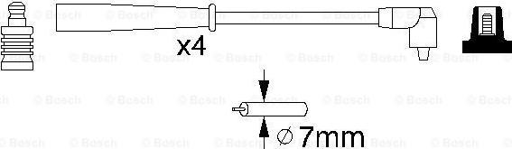 BOSCH 0 986 356 727 - Kit cavi accensione autozon.pro