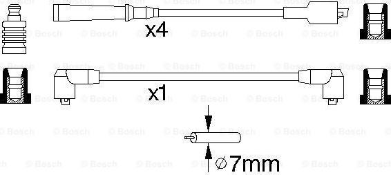 BOSCH 0 986 356 773 - Kit cavi accensione autozon.pro