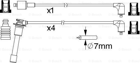 BOSCH 0 986 357 194 - Kit cavi accensione autozon.pro