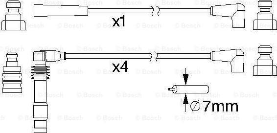 BOSCH 0 986 357 156 - Kit cavi accensione autozon.pro