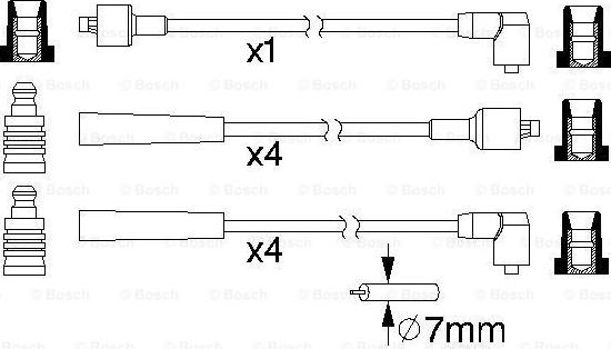 BOSCH 0 986 357 104 - Kit cavi accensione autozon.pro