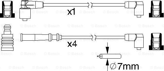 BOSCH 0 986 357 186 - Kit cavi accensione autozon.pro