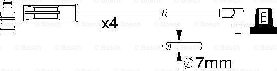 BOSCH 0 986 357 182 - Kit cavi accensione autozon.pro