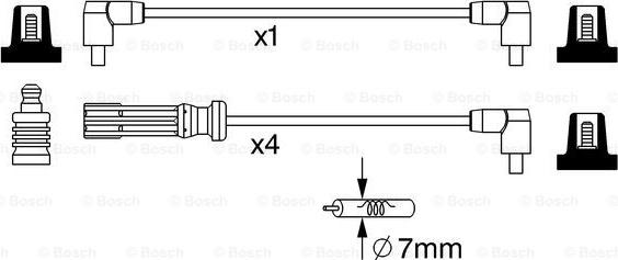 BOSCH 0 986 357 244 - Kit cavi accensione autozon.pro