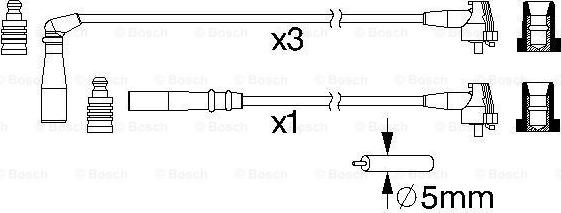 BOSCH 0 986 357 206 - Kit cavi accensione autozon.pro