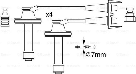 BOSCH 0 986 357 238 - Kit cavi accensione autozon.pro