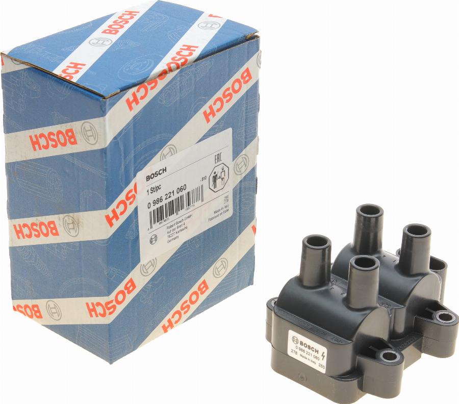 BOSCH 0 986 221 060 - Bobina d'accensione autozon.pro