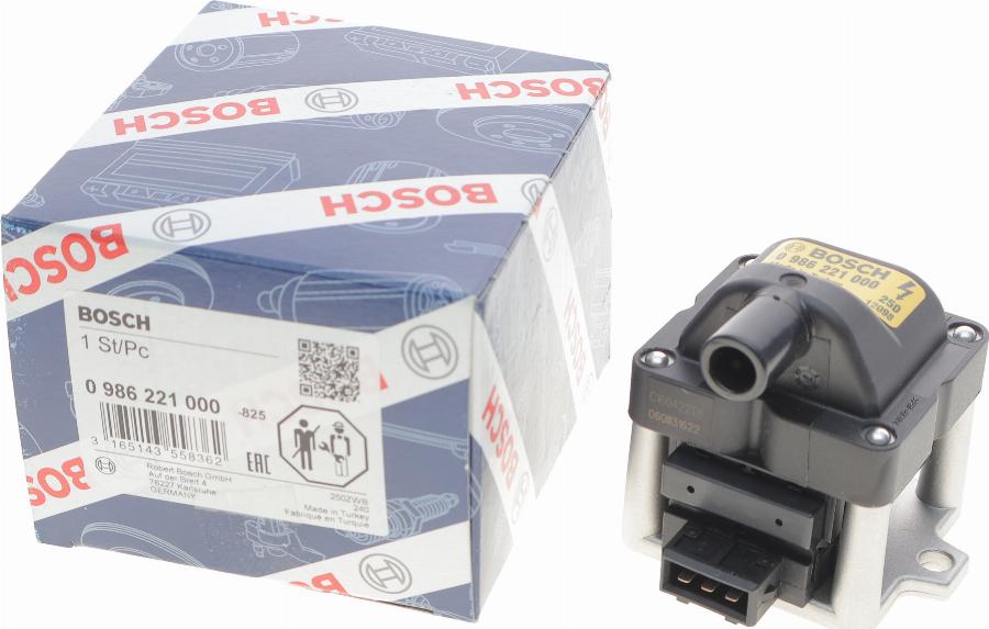 BOSCH 0 986 221 000 - Bobina d'accensione autozon.pro