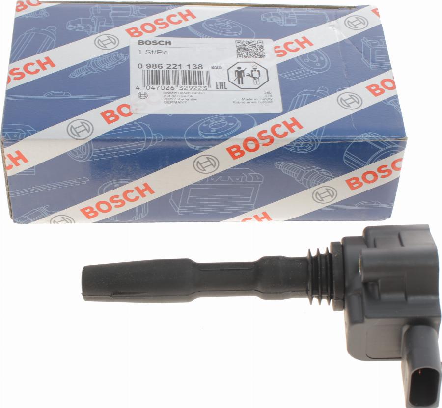 BOSCH 0 986 221 138 - Bobina d'accensione autozon.pro