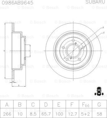 BOSCH 0 986 AB9 645 - Discofreno autozon.pro