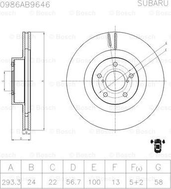 BOSCH 0 986 AB9 646 - Discofreno autozon.pro