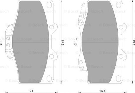 BOSCH 0 986 AB9 154 - Kit pastiglie freno, Freno a disco autozon.pro