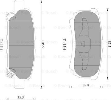 BOSCH 0 986 AB9 374 - Kit pastiglie freno, Freno a disco autozon.pro