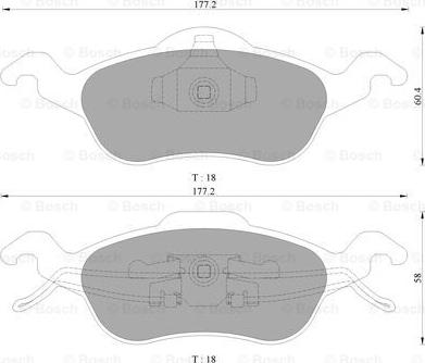 BOSCH 0 986 AB9 245 - Kit pastiglie freno, Freno a disco autozon.pro