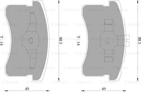 BOSCH 0 986 AB9 266 - Kit pastiglie freno, Freno a disco autozon.pro