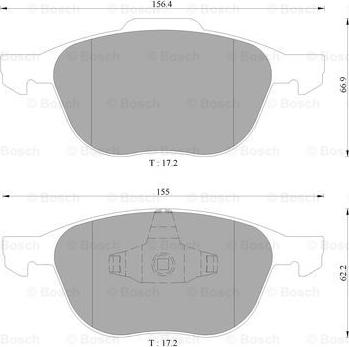 BOSCH 0 986 AB9 231 - Kit pastiglie freno, Freno a disco autozon.pro