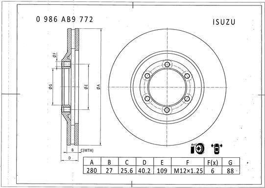 BOSCH 0 986 AB9 772 - Discofreno autozon.pro