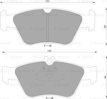 BOSCH 0 986 AB4 993 - Kit pastiglie freno, Freno a disco autozon.pro