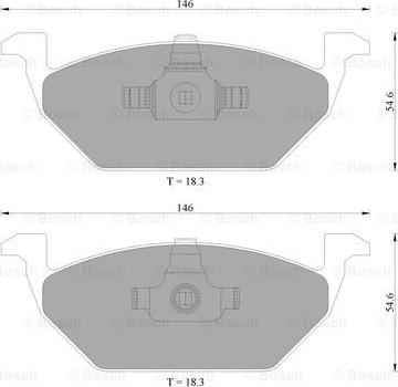 BOSCH 0 986 AB4 467 - Kit pastiglie freno, Freno a disco autozon.pro