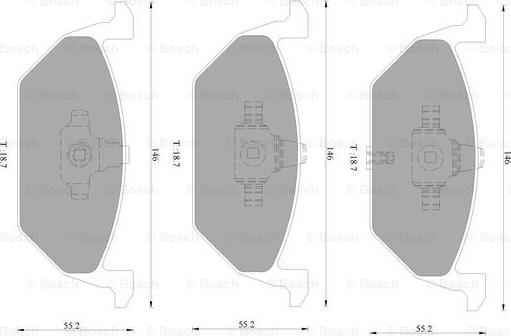 BOSCH 0 986 AB4 553 - Kit pastiglie freno, Freno a disco autozon.pro