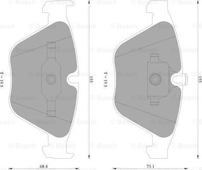 BOSCH 0 986 AB4 570 - Kit pastiglie freno, Freno a disco autozon.pro