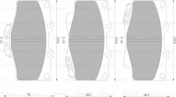 BOSCH 0 986 AB4 395 - Kit pastiglie freno, Freno a disco autozon.pro