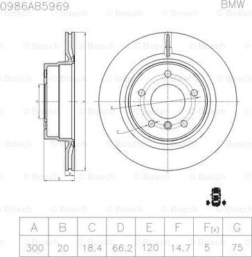 BOSCH 0 986 AB5 969 - Discofreno autozon.pro