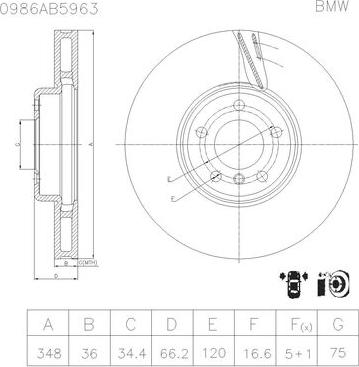 BOSCH 0 986 AB5 963 - Discofreno autozon.pro