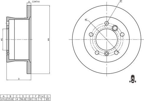 BOSCH 0 986 AB5 931 - Discofreno autozon.pro