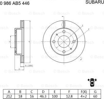 BOSCH 0 986 AB5 446 - Discofreno autozon.pro