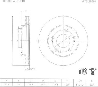 BOSCH 0 986 AB5 440 - Discofreno autozon.pro