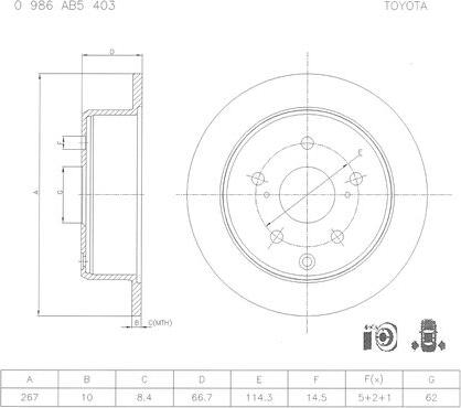 BOSCH 0 986 AB5 403 - Discofreno autozon.pro