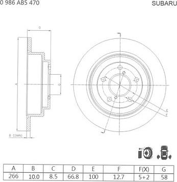 BOSCH 0 986 AB5 470 - Discofreno autozon.pro