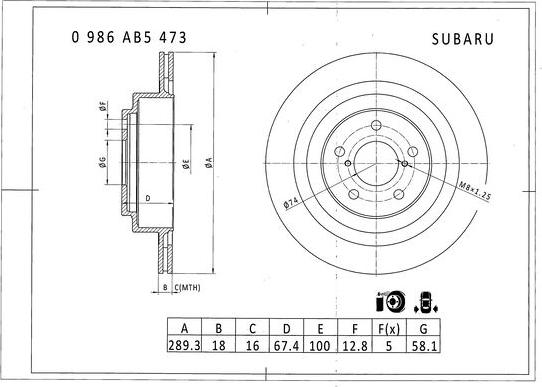 BOSCH 0 986 AB5 473 - Discofreno autozon.pro