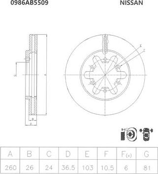 BOSCH 0 986 AB5 509 - Discofreno autozon.pro