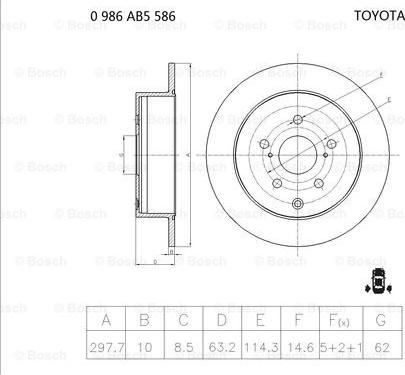 BOSCH 0 986 AB5 586 - Discofreno autozon.pro