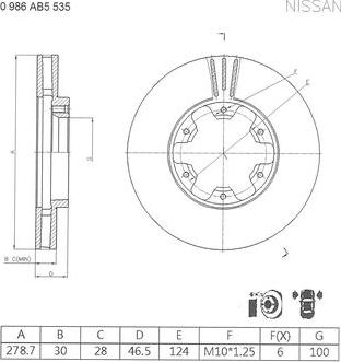 BOSCH 0 986 AB5 535 - Discofreno autozon.pro