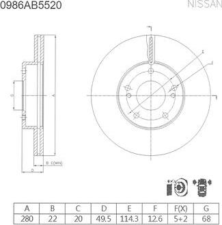 BOSCH 0 986 AB5 520 - Discofreno autozon.pro