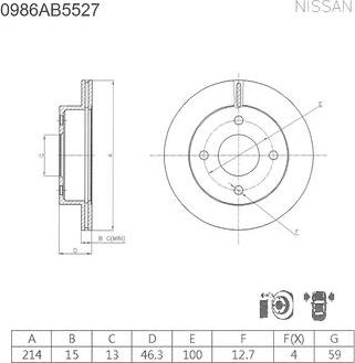 BOSCH 0 986 AB5 527 - Discofreno autozon.pro