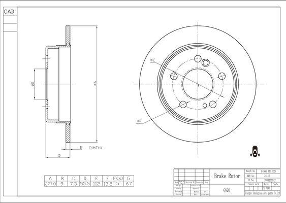 BOSCH 0 986 AB5 828 - Discofreno autozon.pro