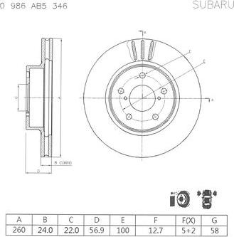 BOSCH 0 986 AB5 346 - Discofreno autozon.pro