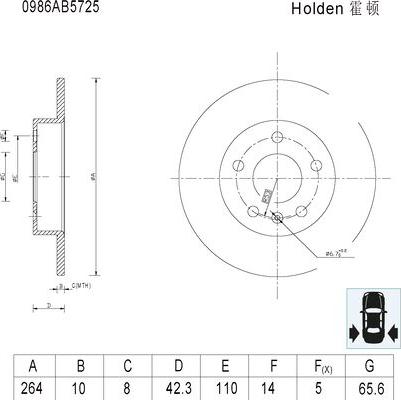 BOSCH 0 986 AB5 725 - Discofreno autozon.pro