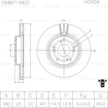 BOSCH 0 986 AB6 831 - Discofreno autozon.pro