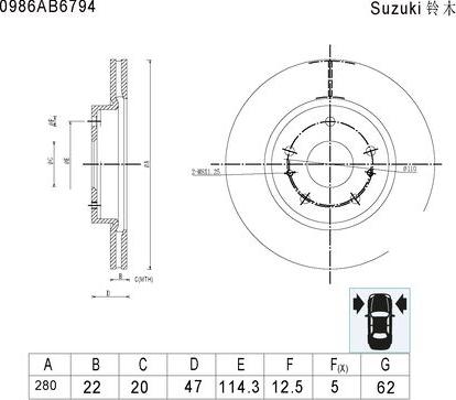 BOSCH 0 986 AB6 794 - Discofreno autozon.pro