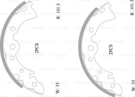 BOSCH 0 986 AB0 040 - Kit ganasce freno autozon.pro