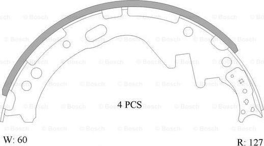 BOSCH 0 986 AB0 043 - Kit ganasce freno autozon.pro